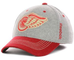 Reebok Detroit Red Wings 2014 Winter Classic Player strukturierte Flex Hat – Grau/Rot, Unisex-Erwachsene, grau, rot, Large-X-Large