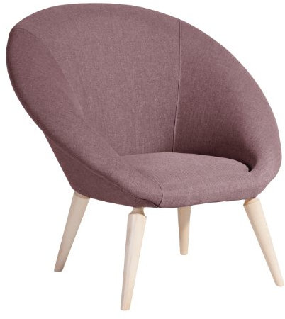 Max Winzer 2855-1100-1645262 Sessel Loop, Einzelsessel, Flachgewebe aubergine