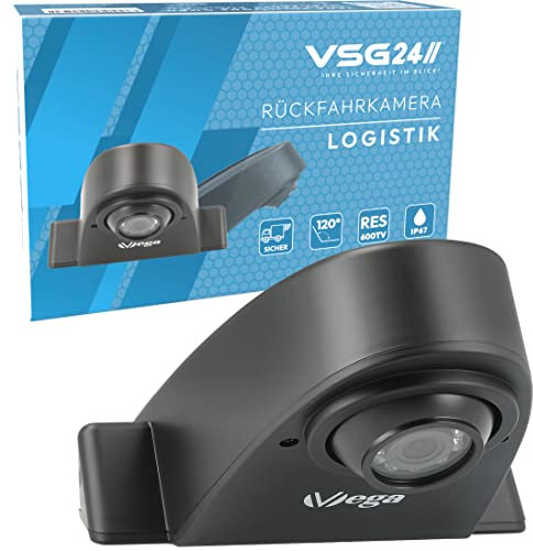 VSG24 Transporter Kugelkopf Rückfahrkamera, Sprinter Kamera inkl. Adapter Kabel, 600TV Auflösung, Nachtsicht, 120° Winkel, 12 V, IP68 - Schwarz