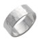 Silverly Herren Damen 925 Sterling Silber gehämmert Oberfläche poliert Flat Top Band 8mm Ring