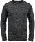 Blend BHDan Herren Strickpullover Feinstrick Pullover mit Rundhalsausschnitt Baumwollmischung Label-Patch Regular fit, Größe:L, Farbe:Black (70155)