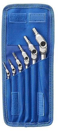Bondhus 08-0420 00010 HEX-PRO Juego de llaves de cabeza pivotante, incluye tamaños: 3, 4, 5, 6, 8 y 10 mm, cromado