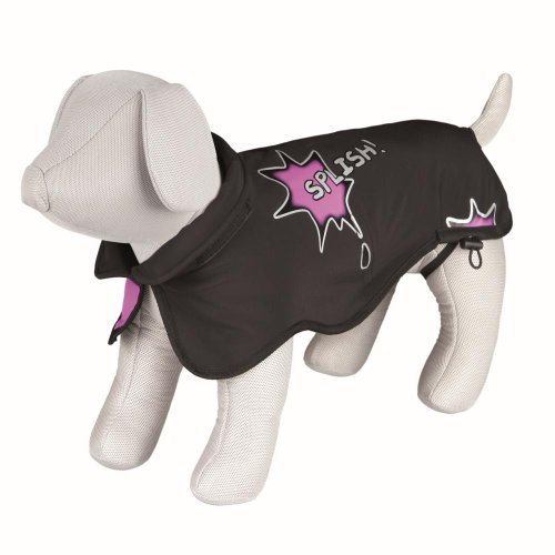 Trixie Mantel Avallon Splish Splash, Softshell, L: 55 cm, schwarz/pink