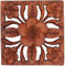 GURU SHOP Geschnitztes Wandbild Deko Wandrelief - Blume, Braun, 18x18x2 cm, Masken & Wandschmuck