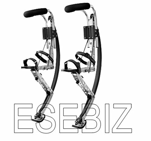 Esebiz Skyrunner Springstelzen für Herren, Jugendliche, Pogo-Stelzen, 90 - 110 kg, Schwarz