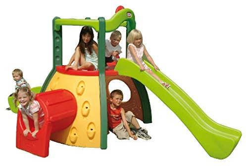 Little Tikes Double Decker Scivolo - Set da gioco all'aperto - Incoraggia il gioco attivo - Giochi d’avventura per giardino - Per bambini dai 3 anni in su - Eve