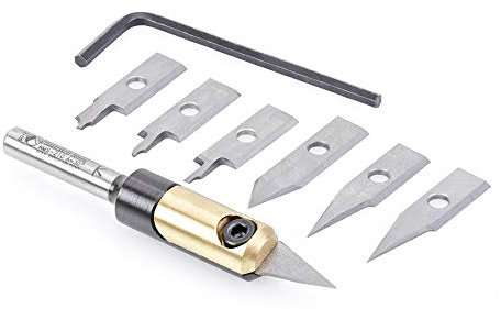 Amana Werkzeug – 8 Stück Inrill-Einsätze 1/4 Shk (AMS-210), Industrie-Qualität