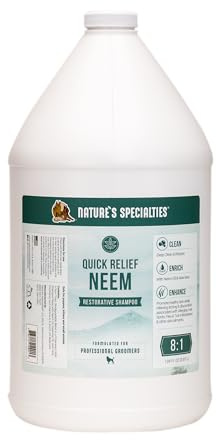 Nature's Specialties Quick Relief Neem Hundeshampoo - Medizinisches Shampoo für Juckende Haut - Reinigt Gründlich & Pflegt das Fell - Spendet Feuchtigkeit für Trockene, Juckende Haut, 3.8L