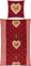 Kaeppel Bettwäsche Feinbiber rot Größe 1x 155x220 cm + 1x 80x80 cm