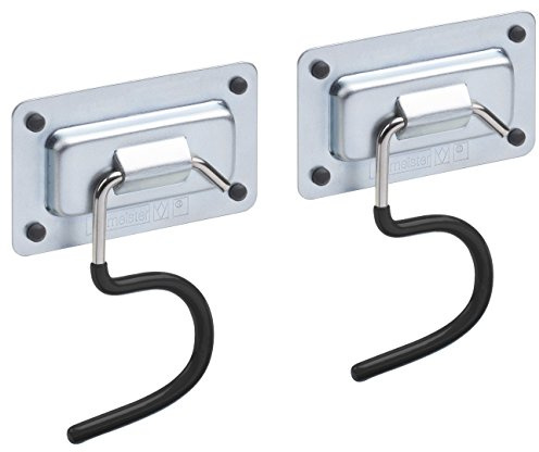 Meister Gerätehalter S-Form – 2 Stück, lose – Leichte Montage | Für gestielte Geräte – Wandhalter – Werkzeughalter – Gartengeräte-Halter – Besen-Halter – Stiel-Halter – im Garten