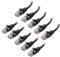 Cable Matters Pack de 10, 10 Gbit/s Câble Ethernet Court Cat6 snagless 30cm (Câble RJ45, Câble Internet Cat 6) en Noir, 0,3 mètres