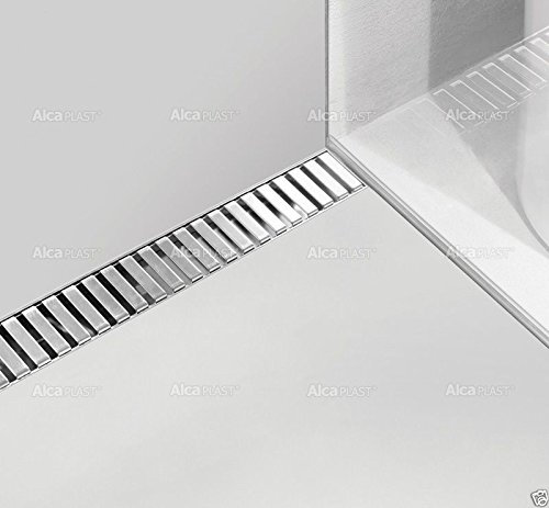 Alcaplast APZ4 Flexible Bodenablaufrinne-Duschrinne,mit Edelstahlrost - 700 mm (Pure)