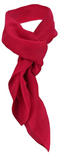 TigerTie Damen Chiffon Halstuch rot bordeaux Uni Gr. 90 cm x 90 cm - Schal