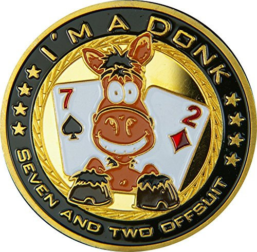 Fa. Wessel Pokerguard Poker Card Guard I´m a Donk echt vergoldet, Pokerzubehör