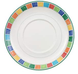 Villeroy & Boch Twist Limone Piattino Tazza Colazione, 17 cm, Premium Porcellana, Alea