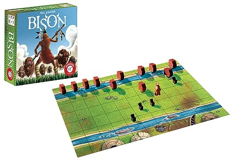 Piatnik - Bison – Schachspiel mit Bisons, Hunden und einem Indianer – Strategiespiel für 2 Personen – 7911