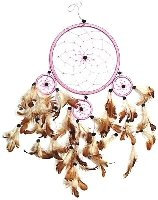 Rosa Traumfänger 16/40 cm Dreamcatcher TF10