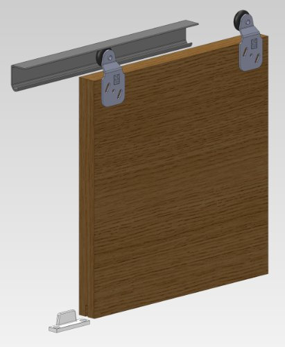 Hillaldam Coburn Twin 60 Roller Sliding Door Gear Track Wardrobe System DIY Kit 2 Door 1.8m Opening