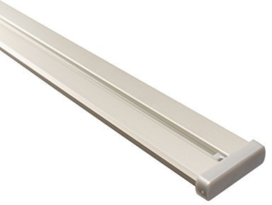 Gardinenschienen 2 läufig aus Aluminium in alu silber, 140 cm