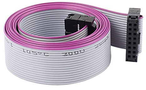 sourcing map Cable de Cinta Plana de la Placa Base Paso de 2,54 mm IDC de 16 Pines Conector Hembra Doble