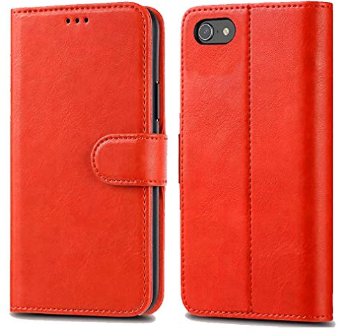 iPhone Se 2nd 2020/ Se 3rd 2022 Case - Premium Wallet Card Holder Case Leather Magnetic Closure Flip Cover For Apple iPhone 7 8 4.7 ( Red )