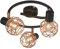 Qazqa - Design Moderner schwarzer Deckenstraher mit kupfer 3-flammig Spotbalken flammig - Mesh I Wohnzimmer I Schlafzimmer - Stahl Rund - LED geeignet E14