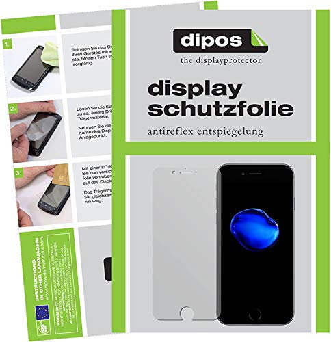 dipos I 6X Schutzfolie matt kompatibel mit Apple iPhone 7 Plus Folie Displayschutzfolie