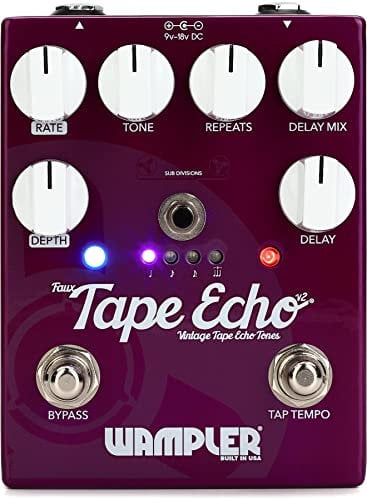 Wampler Faux Tape Echo V2 Delay Electric Guitar Effects Pedal