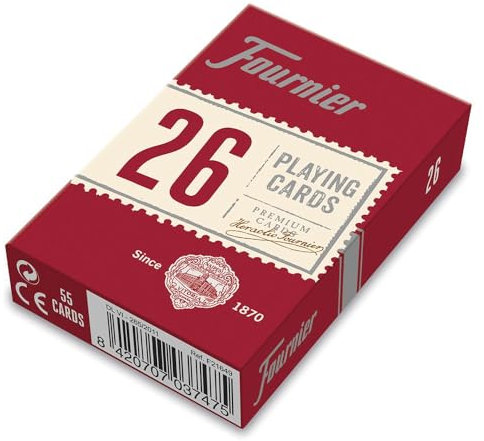 Fournier F21649 - No. 26 Bridge - 2 Standard Index, Kartenspiel, rot/blau