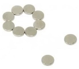 Diametrically Magnetised N42 Neodymium Magnet for Arts, Crafts, Model Making, DIY, Hobbies, Office and Home - 6mm dia x 1mm thick - Pack of 10