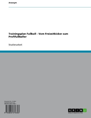 Trainingsplan Fußball - Vom Freizeitkicker zum Profifußballer