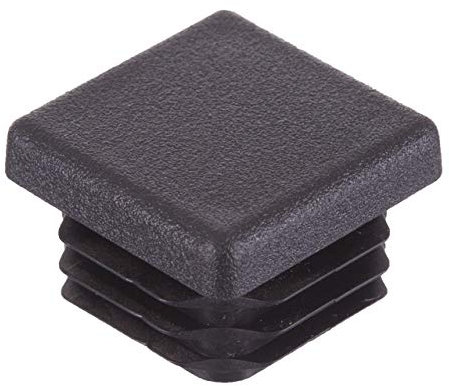 16 Pièces - Toutes les Tailles - Bouchons Embouts Carrés Nervurés Pour Pieds Tubulaires De Meubles, Tables & Chaises (20mm, Noir) par Lifeswonderful