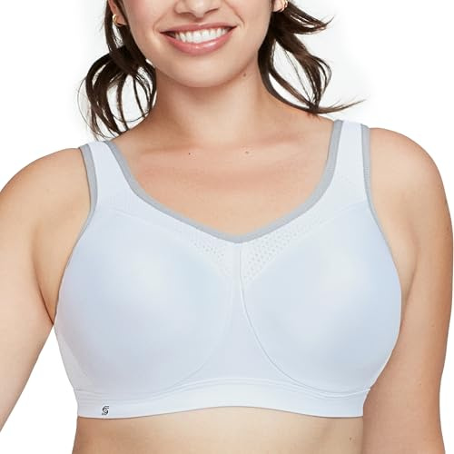Glamorise High Impact Wonderwire Sports Underwire Bra 9066 (Women's & Women's Plus) White/Gray