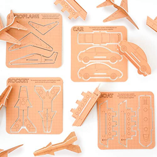 Gift Republic Construction Bière Tapis Dessous-de-Verre, Marron, Lot de 6