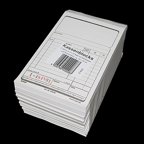 Kassenblöcke D36/02 mit Kohlepapier 2x50 Blatt VE 10 Stück Kassenblocks