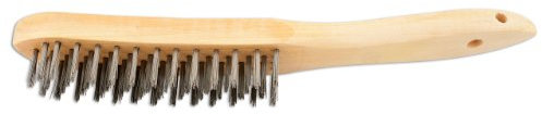 Connect 32128 4 Row Wooden Handle Wire Scratch Brush 4pc