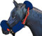 Engel Reitsport | Halfter Set (4-TLG.) inkl. Nasenschoner, Genickschoner und 2X Backenstückbezug SET4-MAR Lammfell Marine blau (Set 4)