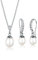 Elli Schmuckset Damen Süßwasserzuchtperle und Kristalle in 925 Sterling Silber