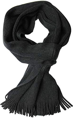 Rotfuchs Strickschal einfarbig modisch anthrazit 100% Wolle (Merino) 180 x 28 cm