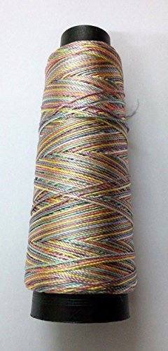 Seidenartiger Garn aus Viskose – 160 Meter, zum Häkeln, Sticken, Spitze, für Schmuck Light Multi Color
