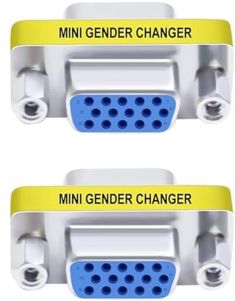 CABLEPELADO Adaptateur VGA Femelle vers Femelle SVGA Coupleur HDB15 Gender Changer 15 Broches Femelle vers Femelle