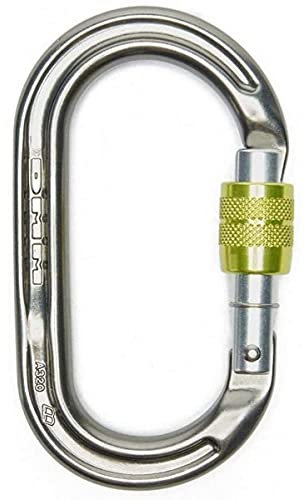 DMM Ultra O Screwgate Karabiner, Titanium-Lime