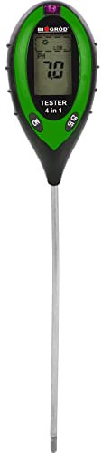 Browin 071905 Multifunktioneller elektronischer Bodentester 4in1, Temperaturmessung, Feuchtigkeitsmessung, ph-Wert-Messung, Messung der Besonnung – für Rasen, Blumen, Früchte, Büsche und Topfpflanzen