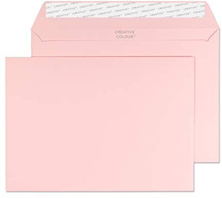 Blake Creative Colour - Coloured Pink C5 Envelopes (162 x 229 mm) - Pack of 500 - FSC Certified - 120GSM - Peel and Seal Pink Envelope - Invitation Envelopes/Card Making Supplies (301)