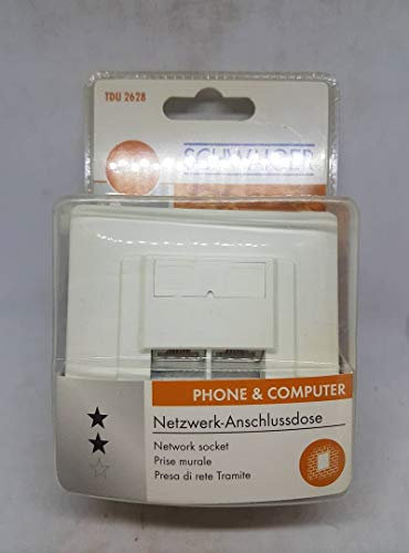 Schwaiger Cat.6 Anschlussdose 2X RJ45 Unterputz geschir