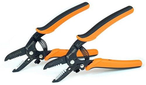 Tempo Paladin Tools 20-30 and 10-24 AWG Wire Stripper and Wire Cutter Bundle - Professional Grade, Heavy Duty Wire Stripping Tool