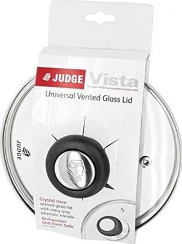 Judge Vista Spare Saucepan Lid, Universal Size Replacement Glass Lid for any 16cm Pan, Oven Safe, Dishwasher Safe