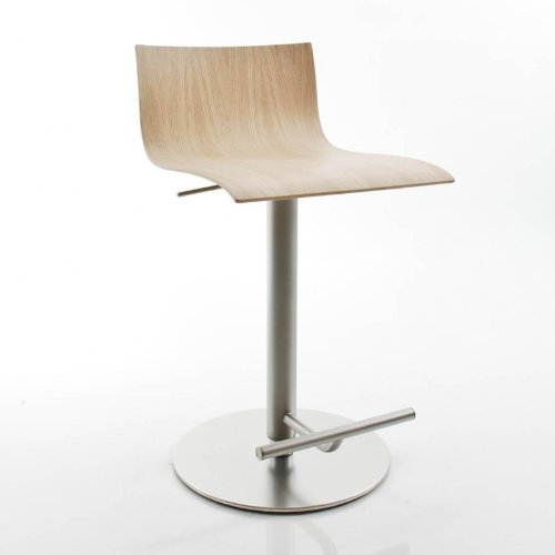lapalma Thin Barhocker höhenverstellbar, eiche gebleicht Holz höhenverstellbar von 54 bis 79 cm