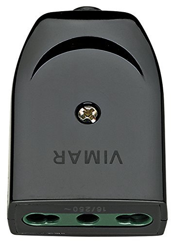 Vimar 00223 Presa 2P+T 16A P17/11 Uscita Cavo Assiale, Nero