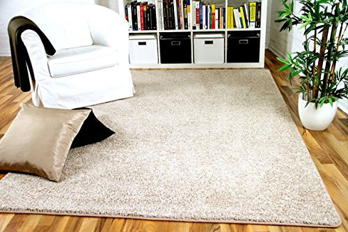 Snapstyle Hochflor Velours Teppich Mona Beige in 24 Größen